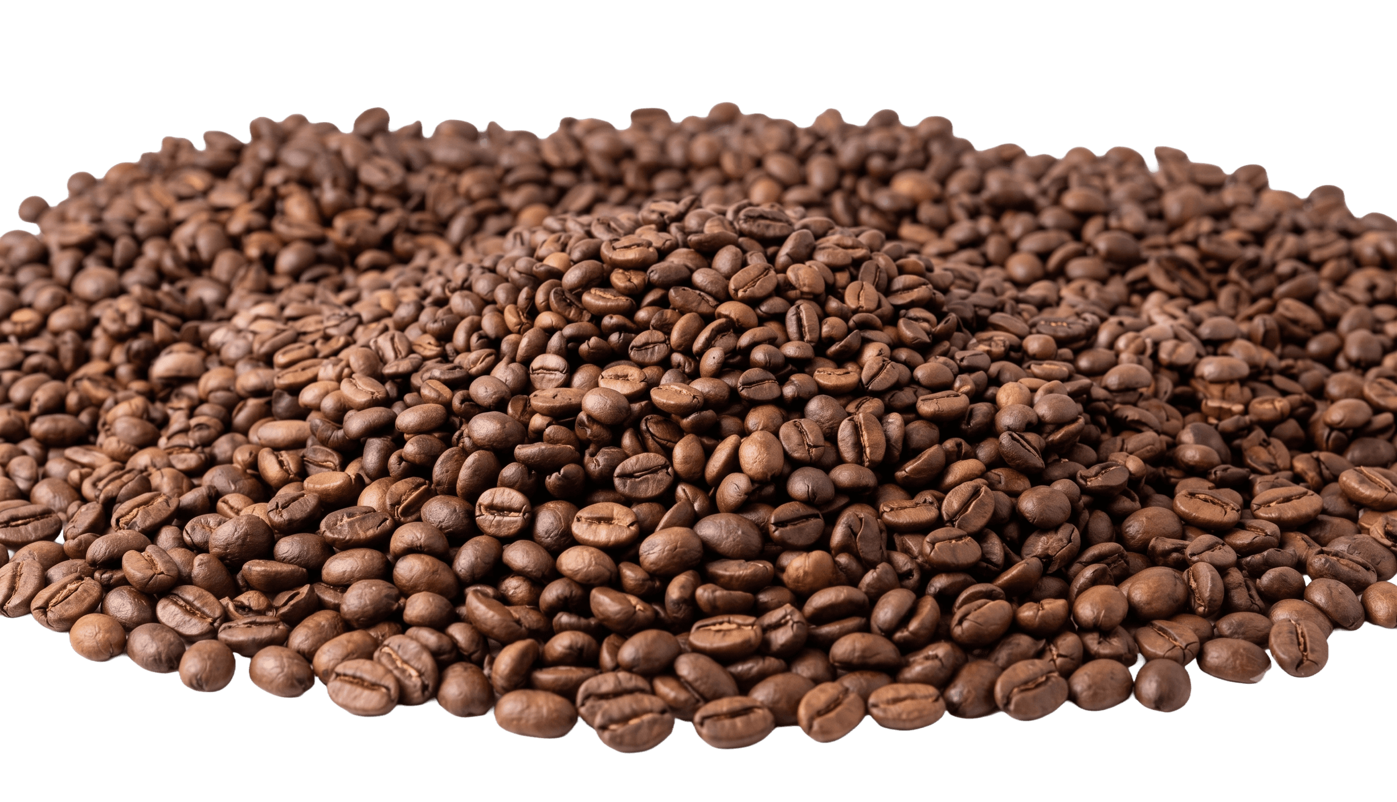 Mound of roasted coffee beans backdrop