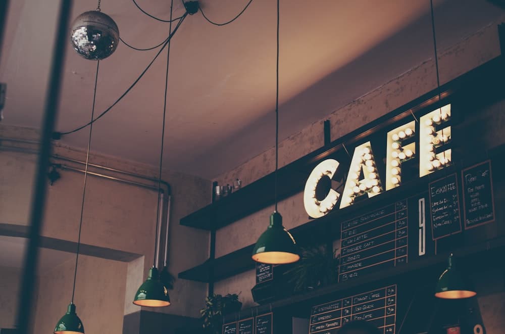 Coffee bar counter background